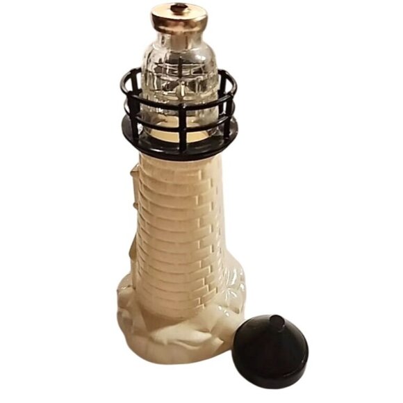 Vintage Old Spice Light House Glass Decanter After Shave Empty 4124M - Picture 3 of 5